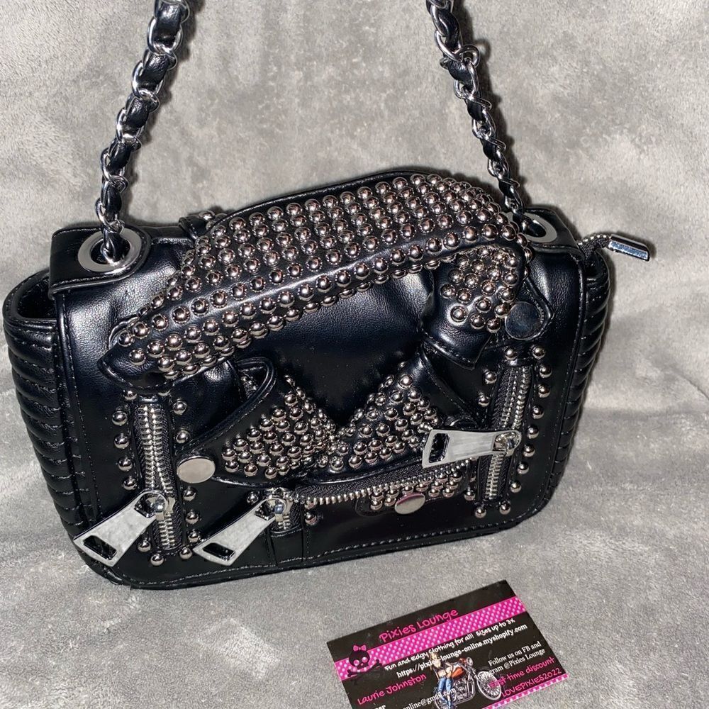 Biker Jacket Mini Handbag  - Picture 2 of 8